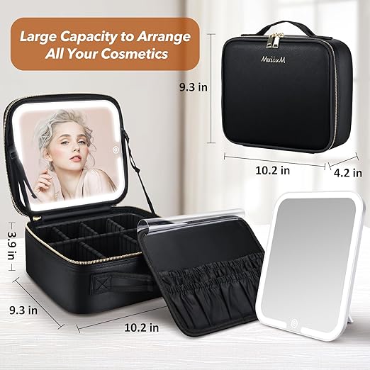 Makeup Organizer with LED Mirror