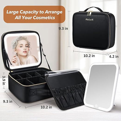Makeup Organizer with LED Mirror