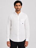 Brook Brothers - White Full Sleeved Linen Shirt
