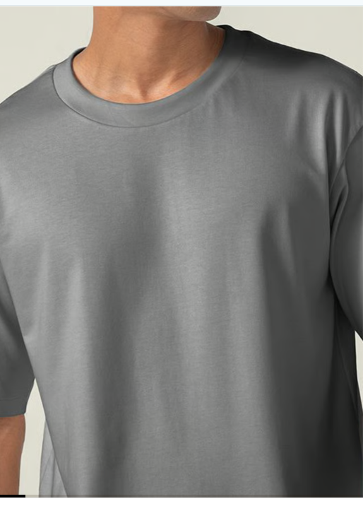 Round Neck Drop-Shoulder Sleeves Oversized T-Shirt
