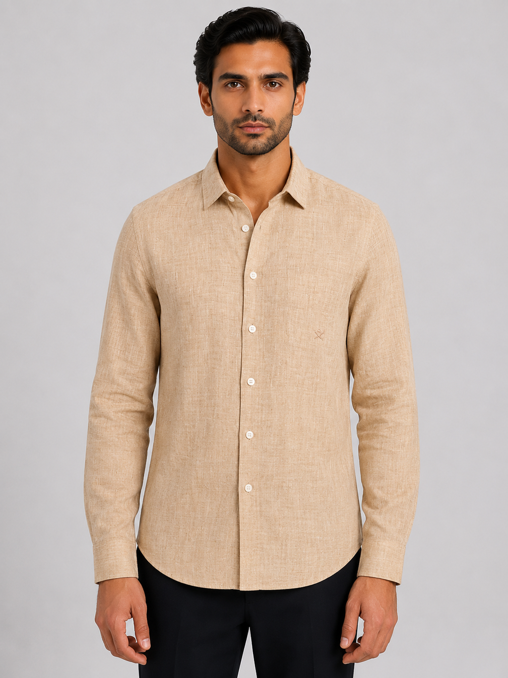HACKETT LONDON - Full Sleeved Linen Shirt