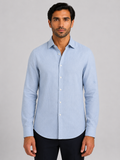 HACKETT LONDON - Light Blue Full Sleeved Linen Shirt