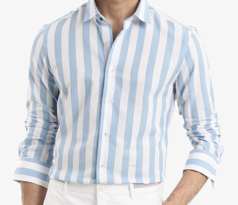 Rare Rabbit Leeds Blue Stripes Shirt