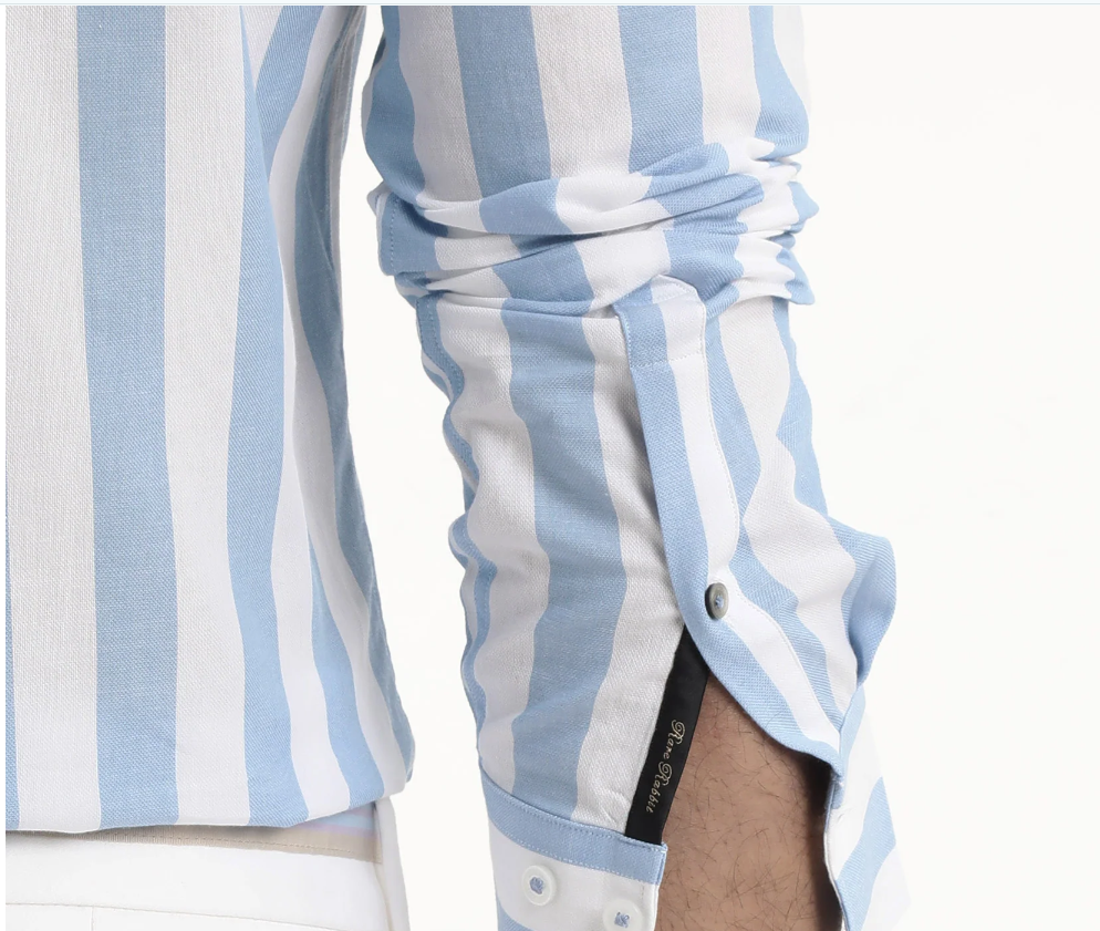 Rare Rabbit Leeds Blue Stripes Shirt