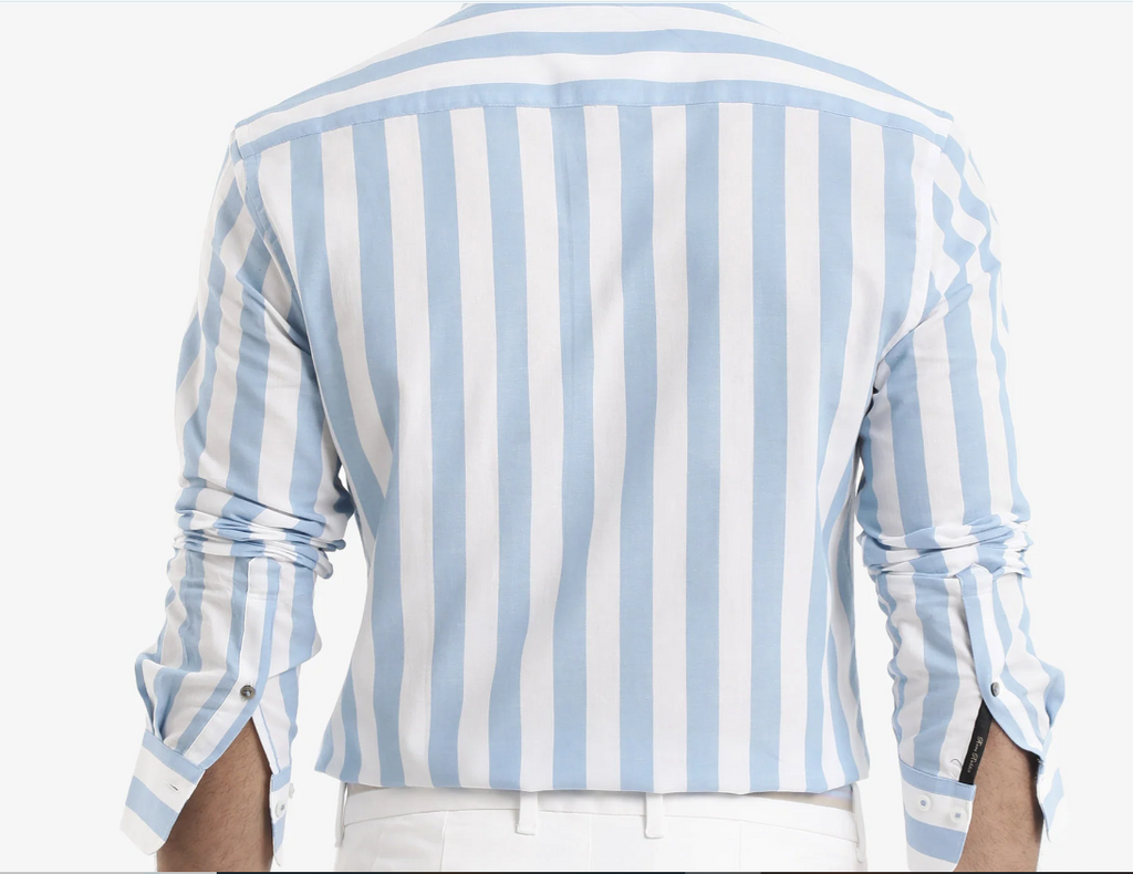 Rare Rabbit Leeds Blue Stripes Shirt