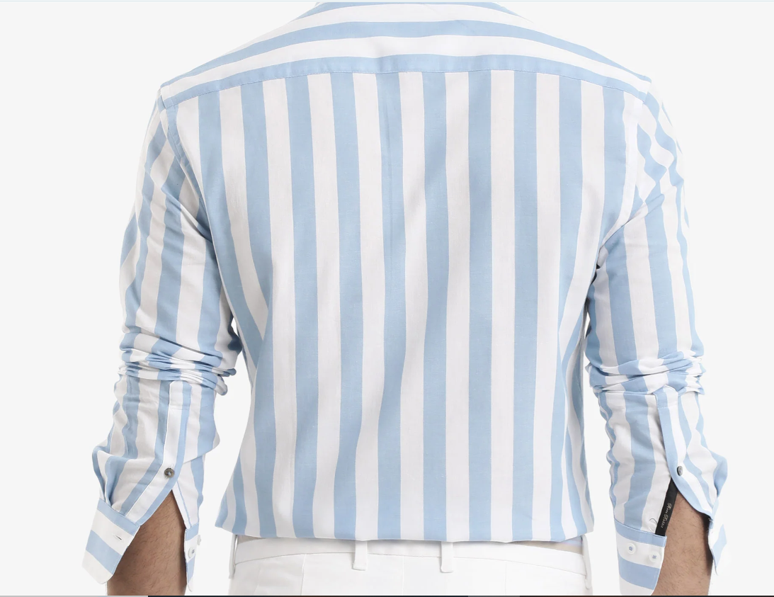 Rare Rabbit Leeds Blue Stripes Shirt