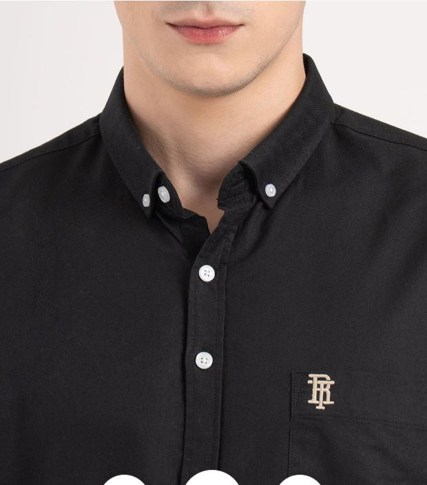 Redtape -Solid Oxford Shirt - Black