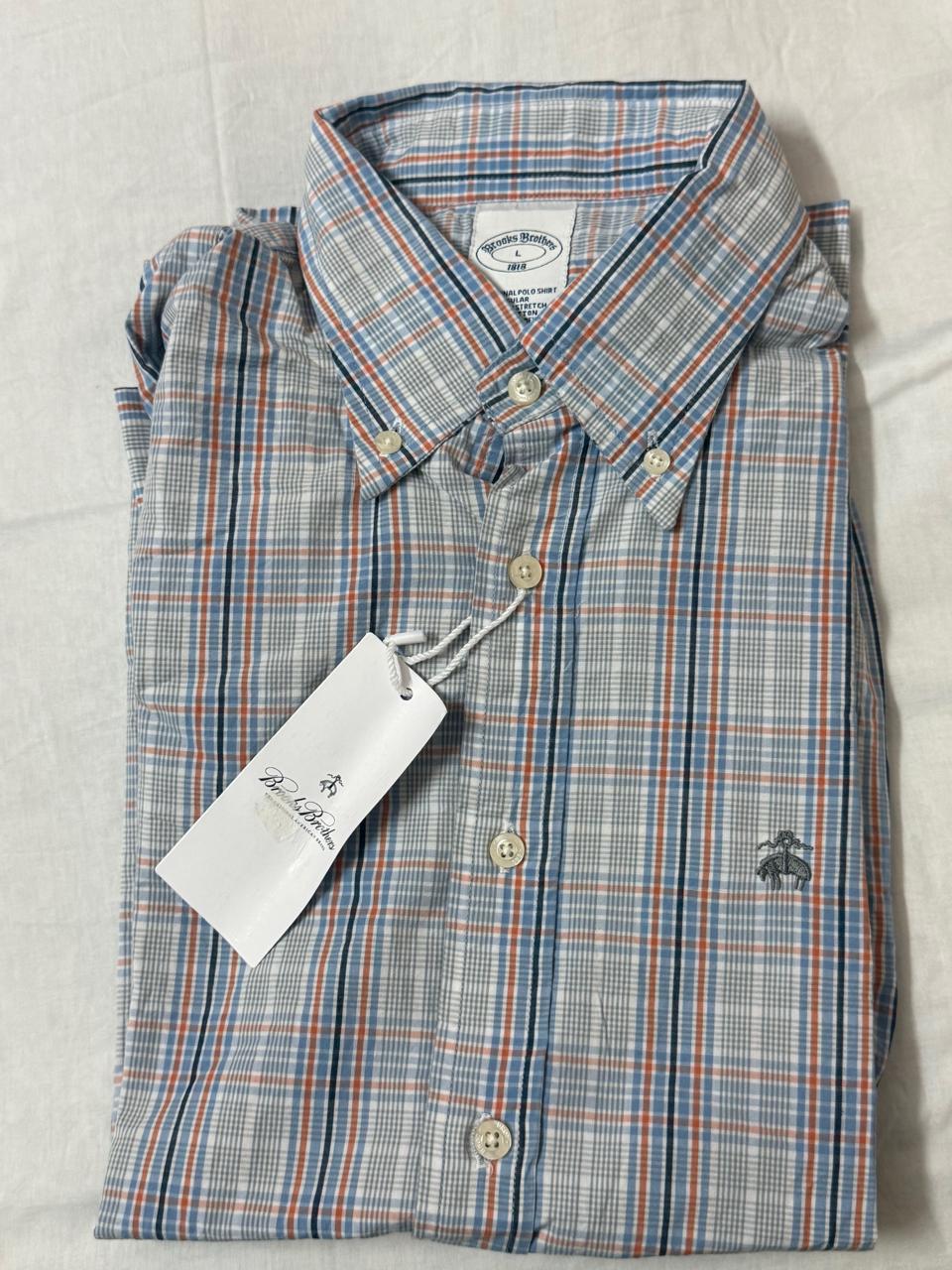 Brook Brothers Regular Fitted Oxford Checked Sport Shirt