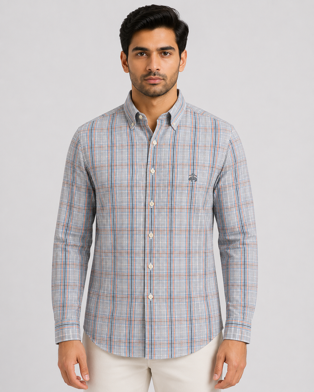 Brook Brothers Regular Fitted Oxford Checked Sport Shirt