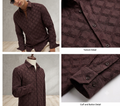 Cocoa Brown Diamond Textured Shirt
